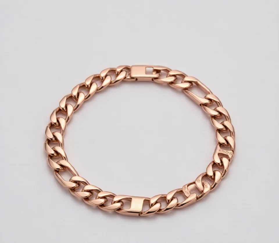Figaro chain bracelet, silver and gold PVD — Bracelets